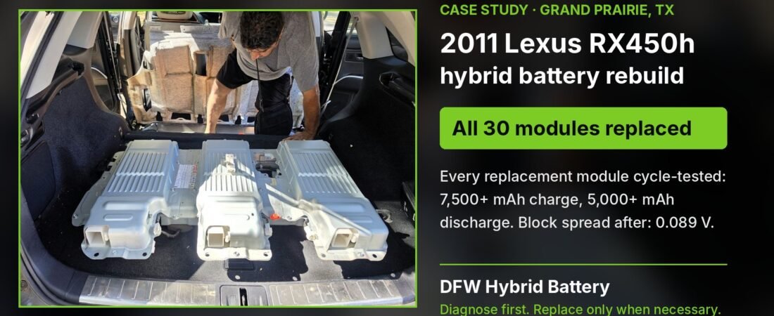 2011 Lexus RX450h Hybrid Battery Rebuild in Grand Prairie, TX